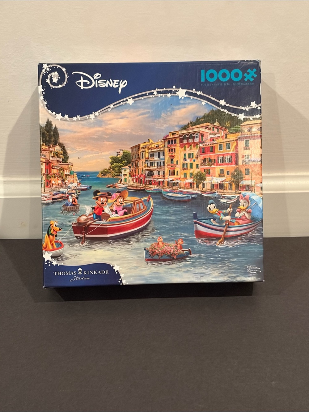 Disney Thomas Kinkade 1000pc Puzzle - Mickey & Minnie in Italy NIB